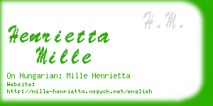 henrietta mille business card